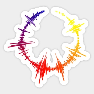 sound wave graphic audiology ear doctor Sticker